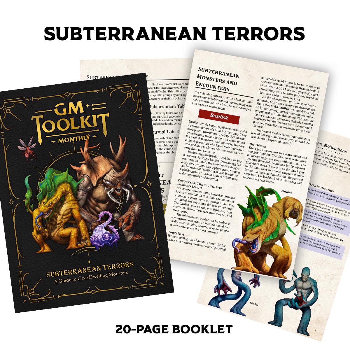 book of monsters d&d Subterranean Terrors