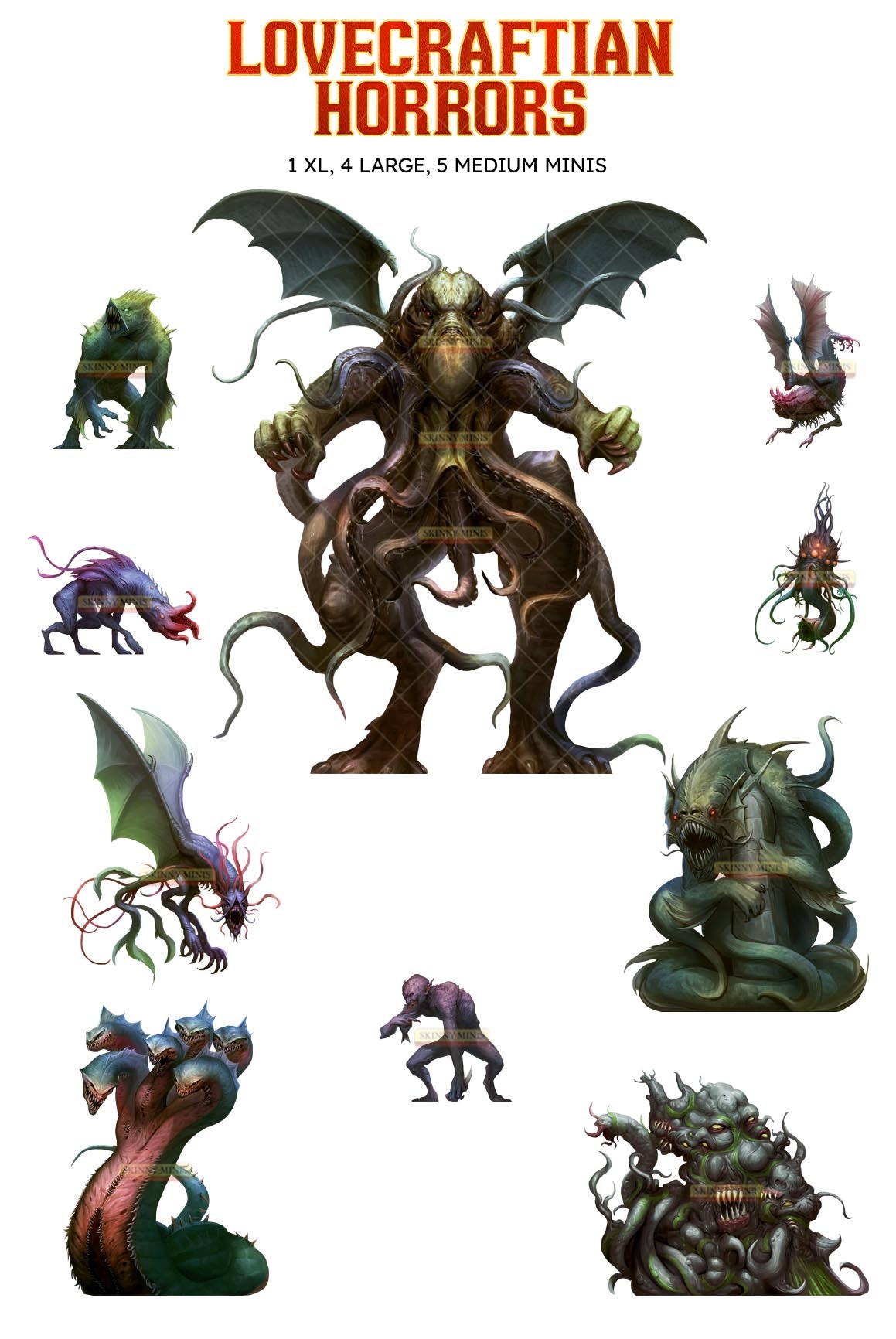 lovecraft monsters Lovecraftian Horrors – Skinny Minis