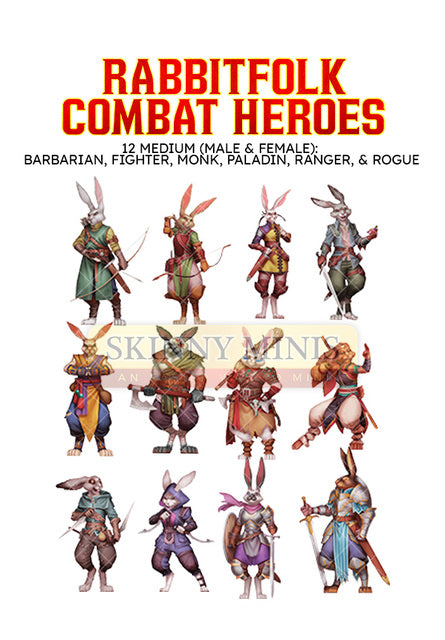 Cowboy Rabbitfolk Rabbitfolk Combat Heroes – Skinny Minis