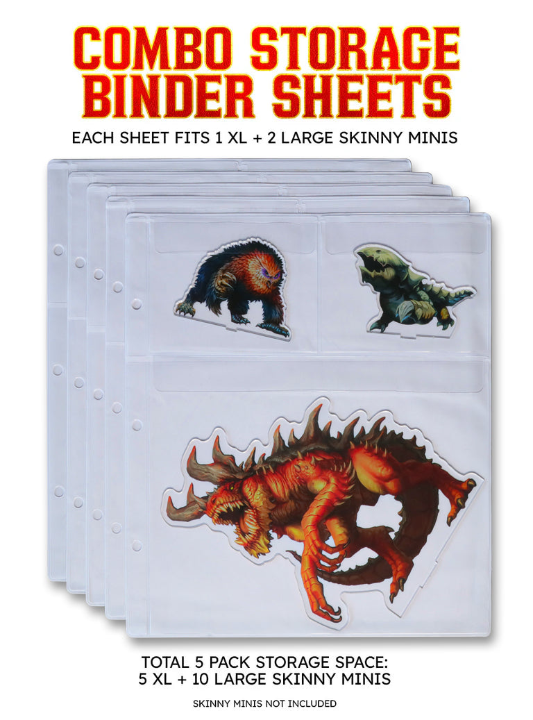 Storage Binder Sheets Black Large Binder Sheets - 5 Pack Storage Binder Sheets Black Large Binder Sheets - 5 Pack