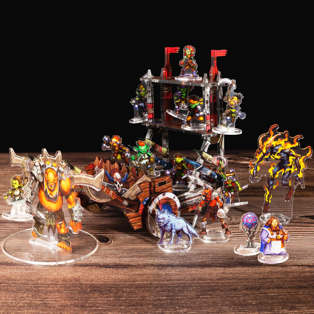 Goblin Fastieth Rider Mini XL Goblin War Wagon and Goblin Raider Skinny Minis
